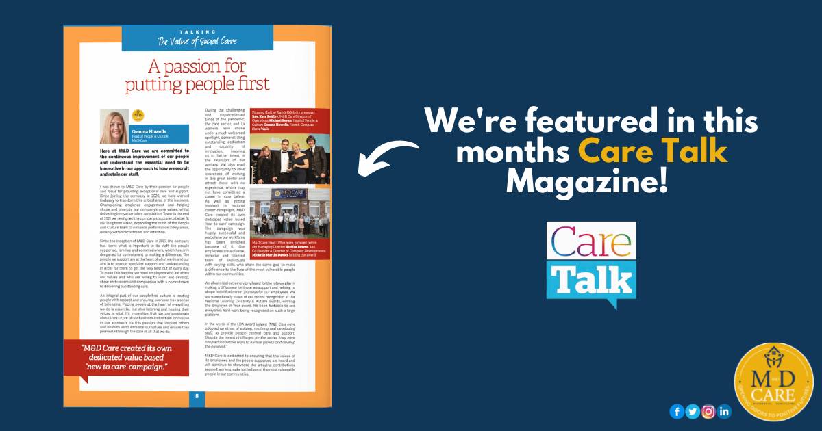 We’re featured in Care Talk Magazine!